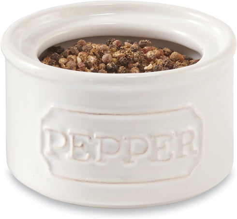Mud Pie Door Knob Salt Cellar Set, White