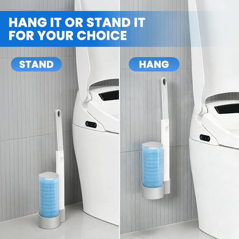 KCHDZJU 2 Pack 54 Set, Disposable Toilet Brush with Refills, Toilet Wand Starter Kit, Toilet Brush and Holde Wall