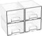 Yieach 4.4" Tall Small Clear Acrylic Stackable Storage Drawers for Vanity,Under Sink,Bathroom Closet,Medicine