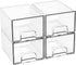 Yieach 4.4" Tall Small Clear Acrylic Stackable Storage Drawers for Vanity,Under Sink,Bathroom Closet,Medicine