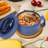 Unbreakable Microwave Soup Mugs with Lids and Handles,Microwave Ramen Bowl with Lid for Soup and Instant Noodles,Oatmeal, Gumbo, Salad,BPA Free (Sapphire Blue) by Ronanemon