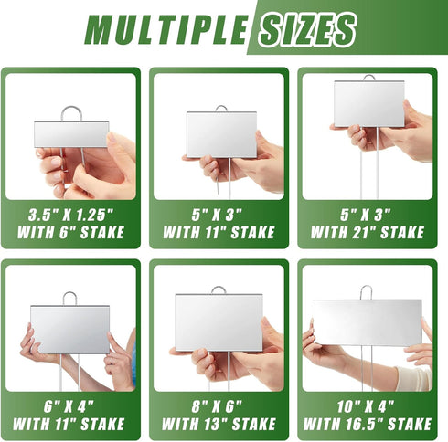 30 6'' 4'' 11'' Landhoow Pcs Large Garden Plant Markers Metal Plant Labels Sign x with Stake Weatherproof Waterproof