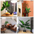 CATTREE 33 inch Tall Artificial Banana Tree, 9 Branches with Brown Leaves, UV Resistant Plastic for Indoor or Outdoor