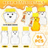 Funnymoom 96 Sets 2 oz 96 2 Plastic Honey Bear Bottle Bear Shape Clear Empty Honey Jar Tags Rolls Jute Rope Honey