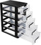 SAFIGLE 5 Drawer Mini Plastic Storage Organizer, Space Saving Bins with Drawers for Crafts, Tools, Stationary