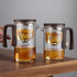 900ML Enchanti Magic Tea Pot, Water Separation Glass Teapot with Wooden Handle, Press Control Enchanti Tea Infuser