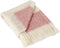 DII Coastal Acrylic Rugby Stripe Woven Throw - 50x60, Red