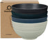 shopwithgreen Plastic Cereal Bowls Set of 4, 24 OZ Dark Coastal, Reusable for Kitchen, Microwave and Dishwasher Safe