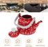 Luxshiny Enamel Stovetop Pour-Over Coffee and Tea Kettle, Small Boiling Water Pot, Camping Teapot