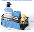 Rustproof Metal Sink Caddy with Detachable Dish Cloth Holder - Black