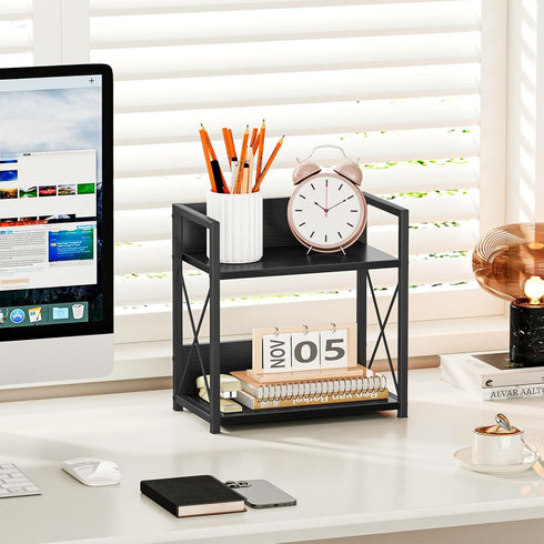 Countertop 2 Counter Giikin Organizer, Tier Coffee Station Organizer for Desktop, Wood Shelf Spice Rack for Kitchen