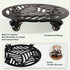 1 Pack 13.6 Inches Large Metal Plant Caddy with Wheels Heavy-duty Wrought Iron Rolling Plant Stand with Casters Indoor