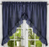 Ellis Curtain Stacey Sheer Balloon Valance, 60" x 15", Navy