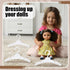 50 18 Inch Soulchen Pcs Doll Clothes Hangers for Dolls, White Plastic Clothes Hangers with Non-Slip Clips, Space-Saving
