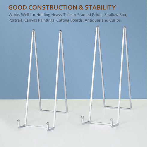 Large Plate Holder Display Stand, 12 inch Super Tall Big Plate Stands for Heavy Duty Display, Metal Picture Frame Stand