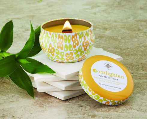 Root Candles Seeking Balance Spa Traveler Candle, 4-Ounce, Cedar Verbena Enlighten