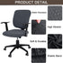 Office Chair Cover Universal Rotating Chair Slipcovers Stretch Removable Protector Computer Chair Seat Cover (Grey, Chair Seat Cover + Backrest Cover) by Celevingne