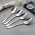 E-far Serving Spoons, 4-Piece Stainless Steel Utensils Set for Catering, Buffet, and Kitchen Use