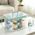 15QT ANYPROLUS Clear Medicine Organizer Box with Handle, Plastic Medicine Container with Tray First Aid Box Empty