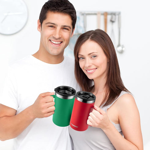 20oz KXIAOCHEN Insulated Coffee Mug with Lid, Stainless Steel Coffee Cup, Double Wall Vacuum Coffee Tumbler