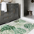 3x5 Wonnitar Monstera Washable Rug, Sage Green Leaf Area Rugs for Bedroom, Non-Slip Living Room Entry Throw Mat, Low