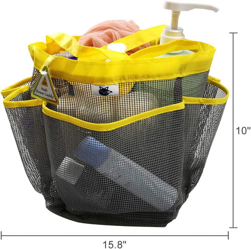 SPINFOX 2 Pack Mesh Shower Caddy, Quick Dry Shower Tote Bag with 2 Handles for Bathroom Accessories