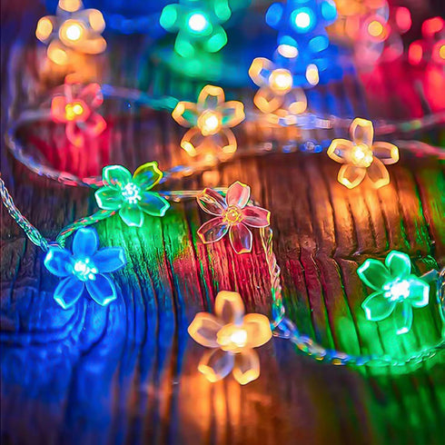 LIGHTOP 30LED L LAMPOP Flower Fairy Lights Battery Operated String Lights Cherry Blossom Waterproof Indoor Decoration