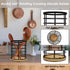Black Kitchen Utensil Holder, 360° Rotating Caddy for Countertop, 5.2" x 6" Large Cylinder Spatula Holder