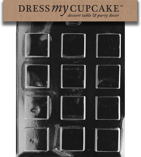 Dress My Cupcake Plain Square Mints Chocolate Candy Mold