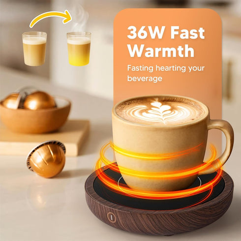 KRGMNHR 36W 3-Temp Settings, Coffee Mug Warmer, Fastest Heating Temperature, Coffee Cup Warmer for Desk Auto Shut Off