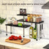 ZHWS Bathroom Counter Organizer Corner Shelf, Bamboo 3 Tier Makeup Organizer, Space Saving Rack for Kitchen, Office