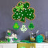 Friday Night St. Patrick's Day Door Sign - Irish Hanging Welcome Board with 3-D Cardboard Green Shamrock Hanger