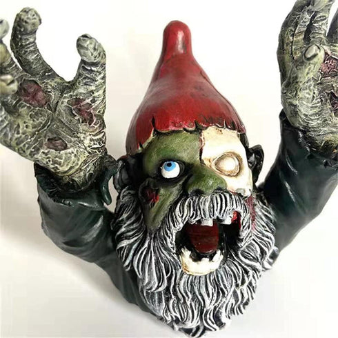 ZWFDC Resin Zombie Gnomes Garden Decor, 4.13 Inch Garden Sculptures & Statues for Outdoor Walking Dead Decorations