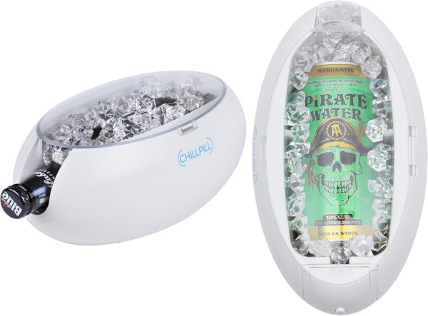 CHILLPILL Instant Drink Chiller - Rapid Beverage Chiller for Cans 12 oz or