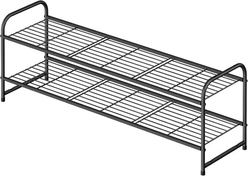 2 Closet, 44 Inch Tier Shoe Rack for Extra Long Shoe Storage Organizer for Shelves, Heavy Duty Metal, Easy Assembly