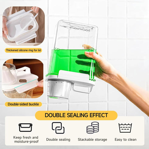 Sets,Food Total(2 2300ml 2 1100ml) Storage Cereal Organizers Containers Grade BPA free PET Material ReusableAirtight