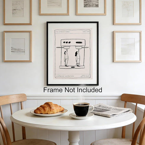 JQ7OL 12x16 Coffee Wall Art Coffee Wall Decor Funny Kitchen Poster Black and White Painting Canvas Pictures Prints