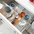 Clear Drawer Organizer, 2 Pieces with 6 Sections & Dividers, Acrylic Makeup Tray for Desk Storage