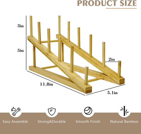 GYSLEOT 3 5-Tier Counter Pcs Wood Book Stand for Display, Tabletop Book Display Puzzle Rack Easel Holder for Vendors