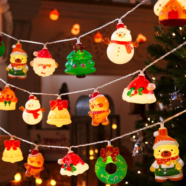 LOLStar Christmas String Lights Decorations, 9.8FT 20 LED Christmas Fairy Lights, Battery