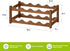 BMOSU Bamboo Wine Rack, 8 Bottle Wine Storage Cabinet Shelf for Kitchen Dining Room Pantry, 2 Tiers