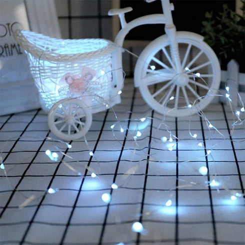 YJFWAL 12 Pack 10ft 30LED Waterproof Fairy String Lights with Timer Function, Battery Operated (Cool White) for Party,