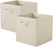 Collapsible Storage Cubes with Handles, Durable Fabric Foldable Bins for Closet Shelves, 2 Pack (10.5'' x 11'' x