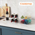 Lifewit Plastic Stackable Wine Rack for Refrigerator, Cabinet, Countertop, Holds 4 Bottles, Water Bottle Organizer