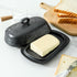 Countertop, Hansense Porcelain Butter Dish with Lid for Ceramic Butter Keeper with Handle Cover, Butter Holder