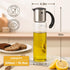 Vucchini Large Olive Oil Dispenser Bottle - 17 oz Auto Flip Condiment Container, Leakproof Glass Cruet with Stainless