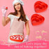 Heart Shaped Cake Pans, 3 Pcs Silicone Molds 4 6 8 Inch, Non-Stick Heart Cake Pans for Valentine's Day