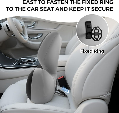 BEBAS Lumbar Support Pillow for Car, Ergonomic Memory Foam Back Cushion for Driving, Lower Back Support for Pain