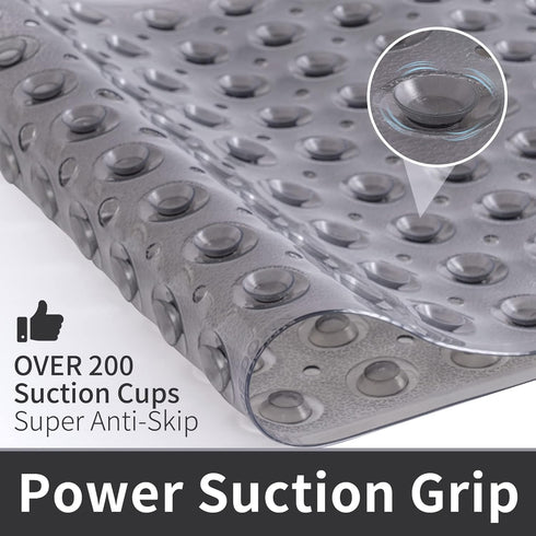 16 39 ROSMARUS Extra Long x Non-Slip Bathtub Mat, Shower Mat for Tub with Suction Cups and Drain Holes Bathtub Mats
