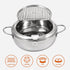 Kerilyn Deep Fryer Pot, 11 Inch/4.2L Japanese Style Tempura Frying Pot with Lid, 304 Stainless Steel